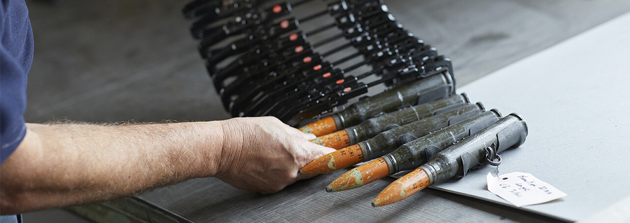 Couloirs souples à munitions 